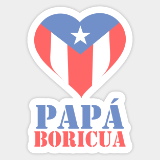 Boricua Dad Puerto Rican Flag Fathers Day Sticker